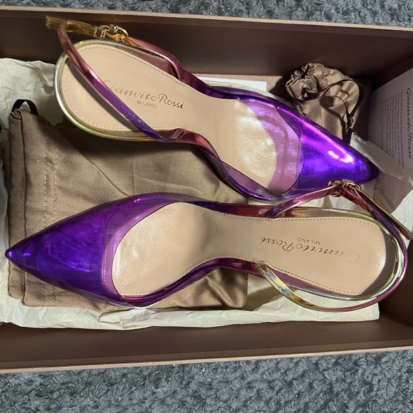 Rossi Purple sling backs - Picture 1 of 4